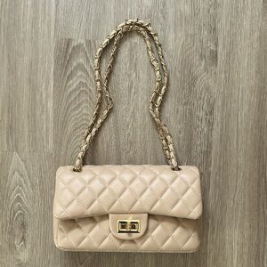 Tan Quilted Leather Bag